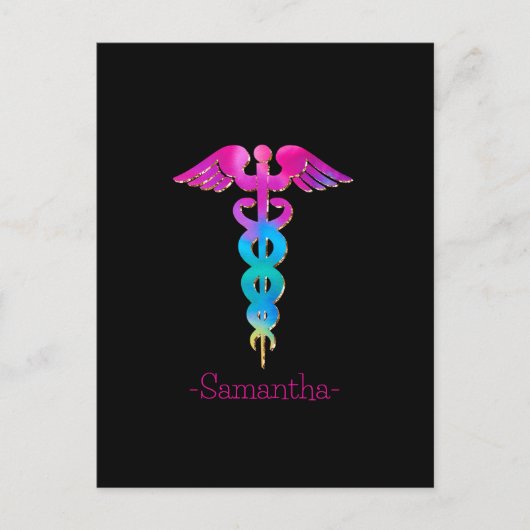 Charmant en kleurrijk medisch Logo-ontwerp Briefkaart (Voorkant)