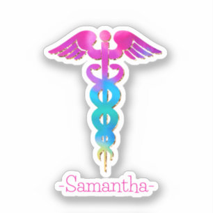 Charmant en kleurrijk medisch Logo-ontwerp Sticker
