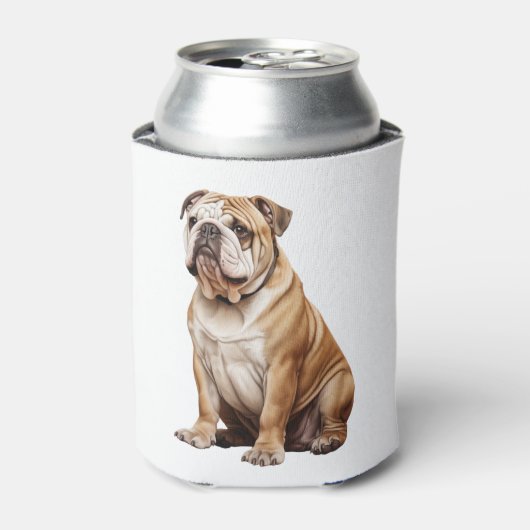 Charmant Engels Bulldog Portrait - Schattig Canin Blikjeskoeler (Blikje Voorkant)