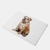 Charmant Engels Bulldog Portrait - Schattig Canin Deurmat (Schuin)
