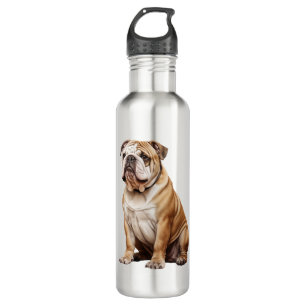 Charmant Engels Bulldog Portrait - Schattig Canin Waterfles