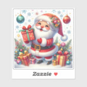 Charmant feestelijk rood Kerst sticker met de Kers (Vel)