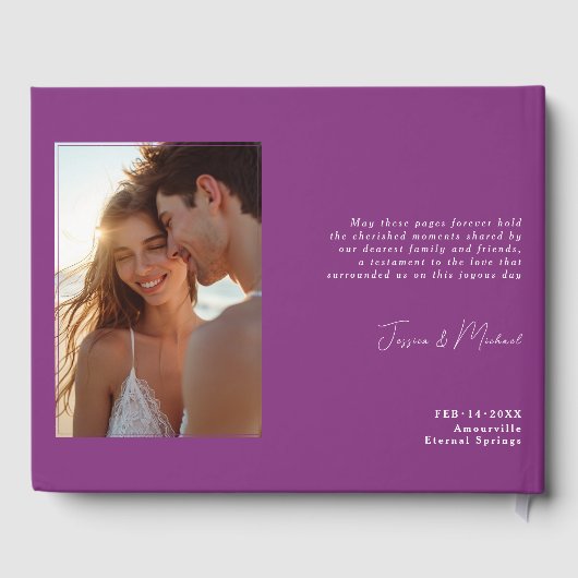 😍Charmant gastenboek Anemone Dreamscape bruiloft (Achterkant)