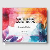 😍Charmant gastenboek Anemone Dreamscape bruiloft (Voorkant)