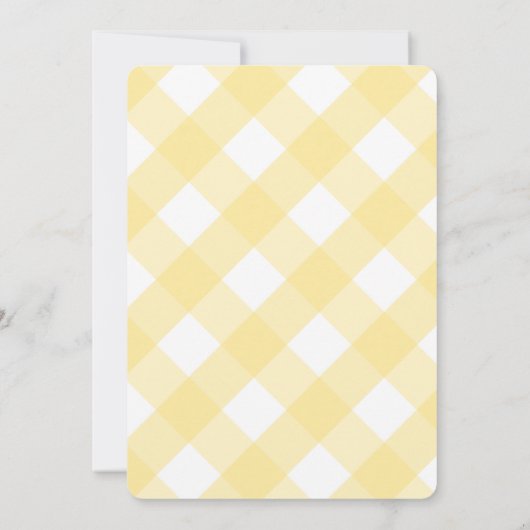 Charmant Geel en Groen Hamptons Baby shower Kaart (Achterkant)