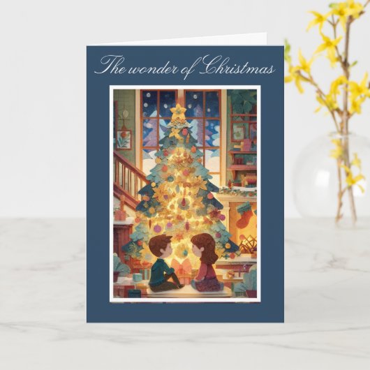 Charmant gesneden papier Kerst Kaart (Gele Bloem)