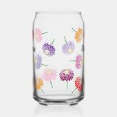 Charmant glas op maat met Zinnia bloemenprint (Rechts)