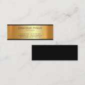 charmant Golden Design Modern Glamoureus Plain Mini Visitekaartje (Voorkant / Achterkant)