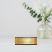 charmant Golden Design Modern Glamoureus Plain Mini Visitekaartje (Staand voorkant)