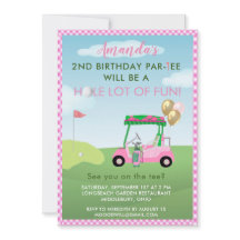 Charmant Golf Roze Meisje 2e Verjaardag Par-T-shir