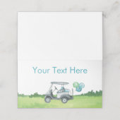 Charmant Golf Thema Eten Label Plaatskaartje (Buitenkant ongevouwen)