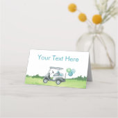 Charmant Golf Thema Eten Label Plaatskaartje (Voorkant)