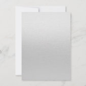 Charmant goud folie grijs huwelijksrepetie diner kaart (Achterkant)