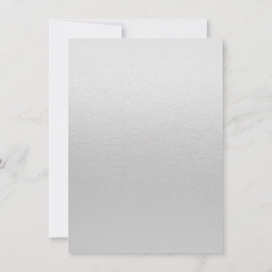 Charmant goud folie grijs huwelijksrepetie diner kaart (Achterkant)