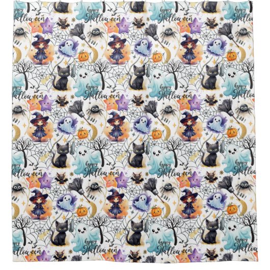 Charmant Halloween douchegordijn (Voorkant)