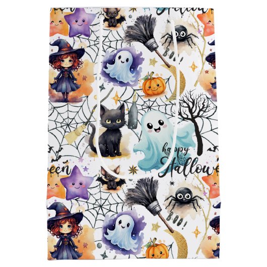 Charmant Halloween Medium Cadeauzakje (Achterkant)