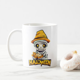 Charmant Halloween Mummy Design Schattige en Spook Koffiemok