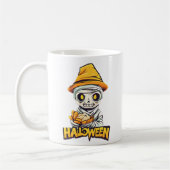 Charmant Halloween Mummy Design Schattige en Spook Koffiemok (Links)