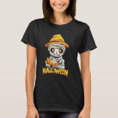 Charmant Halloween Mummy Design Schattige en Spook T-shirt (Voorkant)