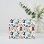 Charmant Halloween Pattern Briefkaart (Staand voorkant)