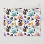 Charmant Halloween Pattern Briefkaart (Voorkant)
