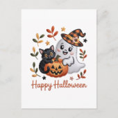 Charmant Halloween Wenskaart – handgetekende EMBR Briefkaart (Voorkant)