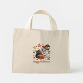 Charmant Halloween Wenskaart – handgetekende EMBR Mini Tote Bag (Achterkant)