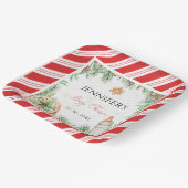 Charmant handgetekende aangepaste kerst Baby showe Papieren Bordje (Gebogen)