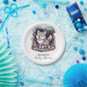 Charmant Happy Wolf Baby shower Papieren Bordje (Feest)
