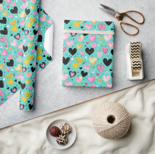 Charmant hart inpakpapier (Crafts)