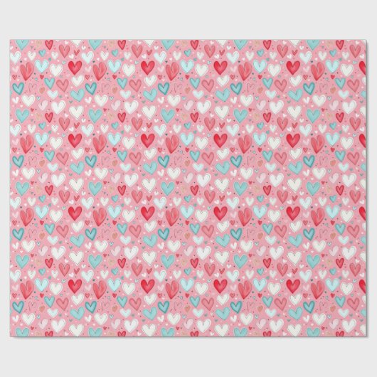 Charmant hart inpakpapier (Vlak)