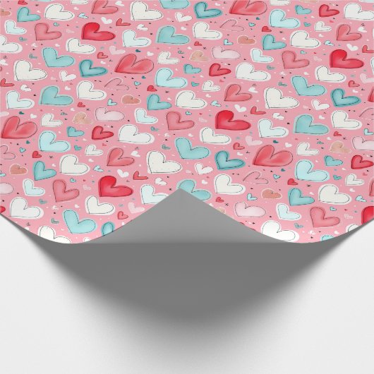 Charmant hart inpakpapier (Hoek)