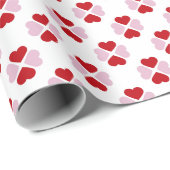Charmant Hart Klaver Wrapping Papier (Rol Hoek)