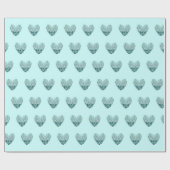 Charmant hartpatroon in mintgroen cadeaupapier (Vlak)