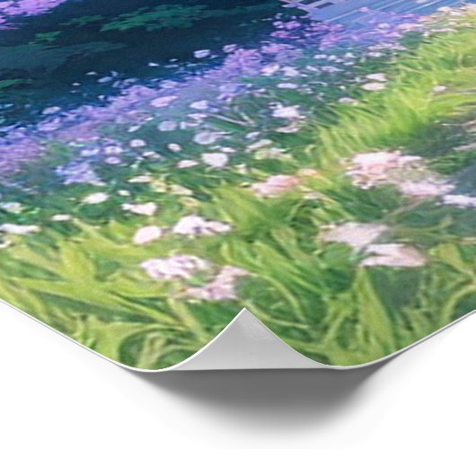 Charmant heiligdom onder Cherry Blossom Poster (Hoek)