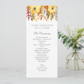 Charmant herfst bruiloft programma programmakaart (Staand voorkant)