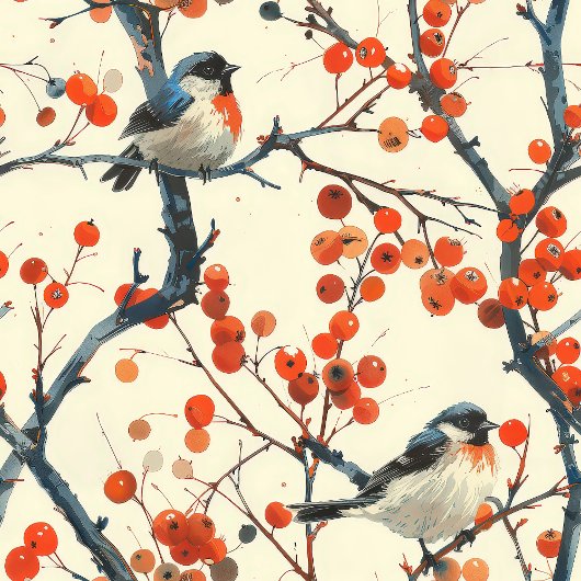 Charmant Herfst tafelkleed met vogeltjes en bloese