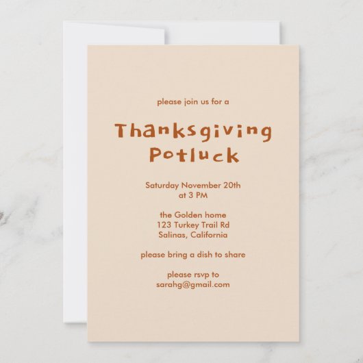 Charmant herfstdorp Thanksgiving feest Kaart (Achterkant)