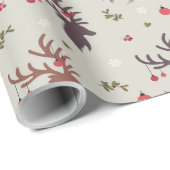 Charmant herten inpakpapier voor geschenken (Rol Hoek)