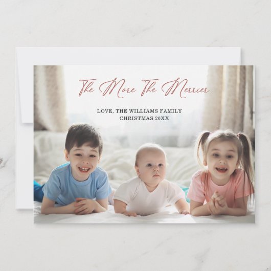 Charmant hoe meer de Merrier Baby aankondiging (Voorkant)