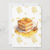 Charmant Honinggeel Schattige Beer Eerste Verjaard Kaart (Achterkant)