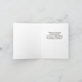 Charmant Hout Roze Bloemen Schaar Haarsalon Bedankkaart (Binnen)