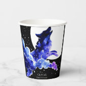 Charmant huilen wolf verjaardag papieren bekers (Voorkant)