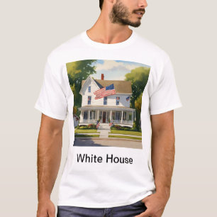 Charmant huis in Amerikaanse stijl in een schilder T-shirt