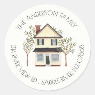 Charmant Huis   Nieuw huisadreslabel Sticker