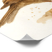 Charmant Huis Sparrow Waterverf Portret Poster (Hoek)