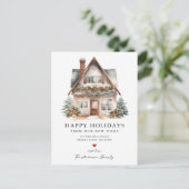 Charmant Huis Vakantie Verhuisaankondiging Aankondigingskaart (Staand voorkant)