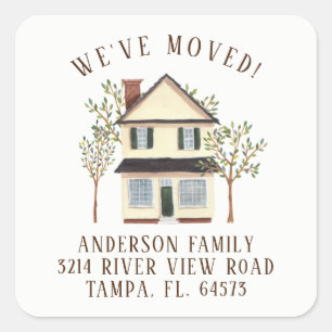 Charmant huis We hebben verhuisd adres label Stick