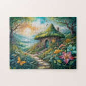 Charmant huisje door Serene Path Legpuzzel (Horizontaal)