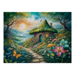 Charmant huisje door Serene Path Perfect Poster